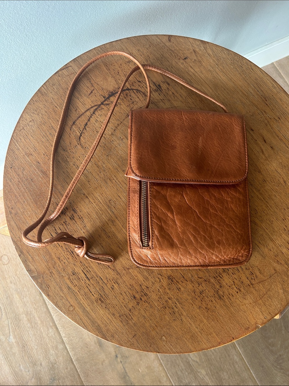 Nine West Cognac Leather Crossbody Belt Bag